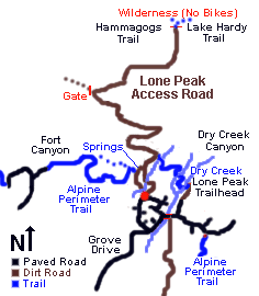 Lone Peak Access Map