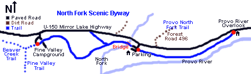 North Fork Scenic Byway Trail Map